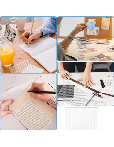 Plantilla de Línea Recta 30x20.5cm JJUNW - Dibujo y Caligrafía