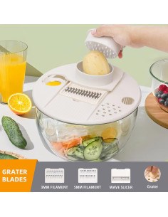 Centrifugador de Ensaladas Sayihexihe 5.3QT Multifuncional 2