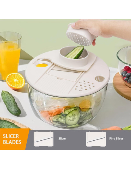 Centrifugador de Ensaladas Sayihexihe 5.3QT Multifuncional