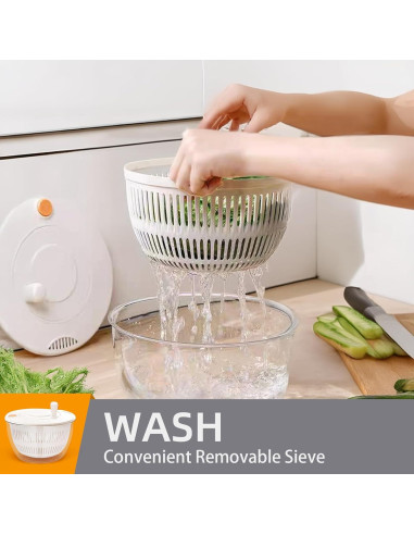 Centrifugador de Ensaladas Sayihexihe 5.3QT Multifuncional