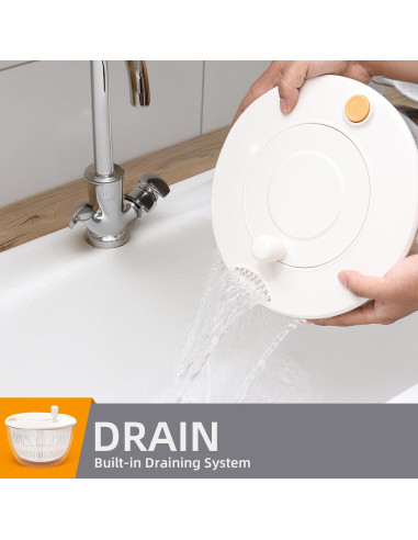 Centrifugador de Ensaladas Sayihexihe 5.3QT Multifuncional