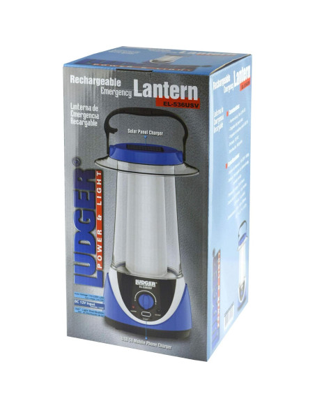 Luz de Emergencia Recargable Ludger EL-536USV Solar Camping