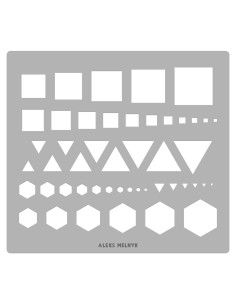 Plantilla Geométrica Cuadrada Aleks Melnyk 204x185mm Acero Inox
