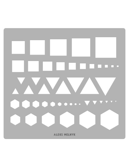 Plantilla Geométrica Cuadrada Aleks Melnyk 204x185mm Acero Inox