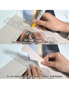 Regla de Desgarro UPTTHOW Acrílica 30.48 cm Multifuncional 2