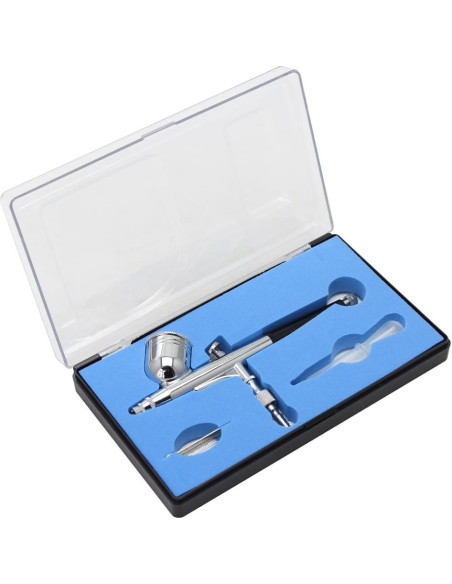 Kit Aerógrafo para Uñas OPHIR Rosa con 12 Tintas y Compresor