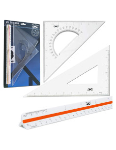 Juego de Reglas Triangulares Mr. Pen 30 cm y 28 cm