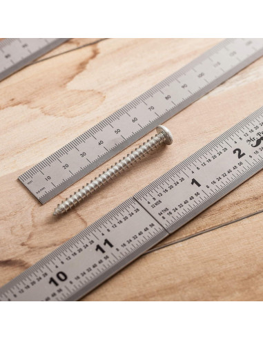 Conjunto de 4 Reglas de Acero Inoxidable Mr. Pen 15-35 cm