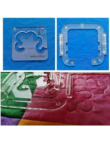 11 Piezas Plantillas de Acolchado Bequilter con Marco y Anillos