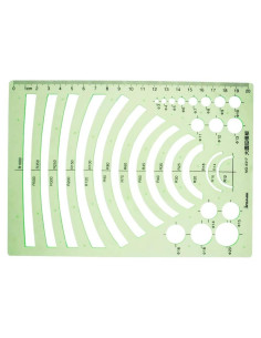 Plantilla Geométrica Utoolmart de Dibujo Arco Circular 25.4x20.3cm
