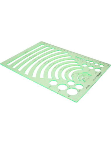 Plantilla Geométrica Utoolmart de Dibujo Arco Circular 25.4x20.3cm