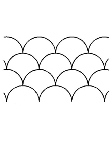 Plantilla de Quilting de Conchas Quilting Creations 33 cm