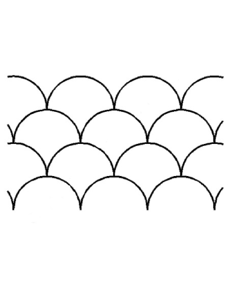 Plantilla de Quilting de Conchas Quilting Creations 33 cm