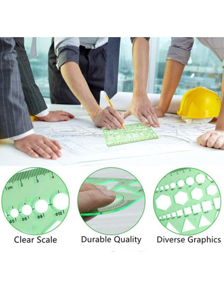 12 Plantillas Geométricas CFTfabMS para Dibujo y Diseño 12 Plantillas Geométricas CFTfabMS para Dibujo y Diseño