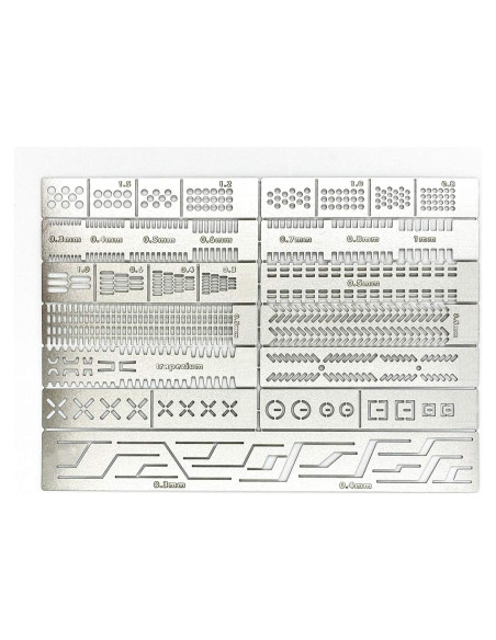 Plantilla de Scribing 13 en 1 QINIZX - Regla Auxiliar de Acero Inoxidable