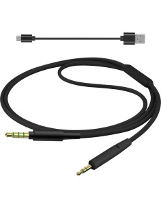 Cable de Audio Geekria 2.5mm a 3.5mm con Micrófono 1.2m 2