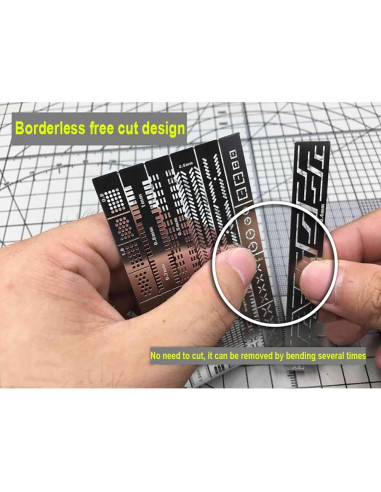 Plantilla de Scribing 13 en 1 QINIZX - Regla Auxiliar de Acero Inoxidable