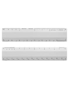 Escala de Regla Arquitecto Alumicolor 15.24 cm 4 Biseles Plata
