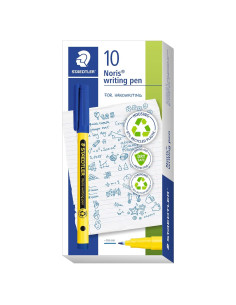 Bolígrafo Fineliner STAEDTLER Azul 10 Unidades 0.6mm