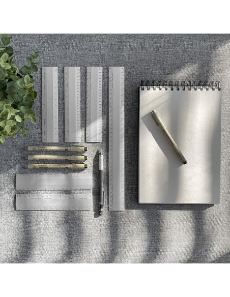 Escala de Regla Arquitecto Alumicolor 15.24 cm 4 Biseles Plata