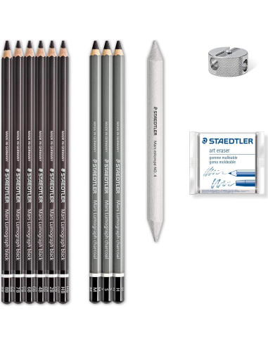 Set de Dibujo Profesional Staedtler 61 100C - 9 Lápices y Accesorios