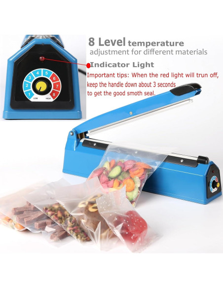 Sellador de Calor Manual Yeler 30.5 cm 300W para Bolsas PE PP Sellador de Calor Manual Yeler 30.5 cm 300W para Bolsas PE PP