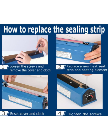 Sellador de Calor Manual Yeler 30.5 cm 300W para Bolsas PE PP Sellador de Calor Manual Yeler 30.5 cm 300W para Bolsas PE PP