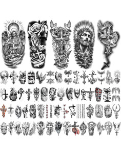 77 Tatuajes Temporales Cristianos Gabizafia - Religiosos Realistas 2