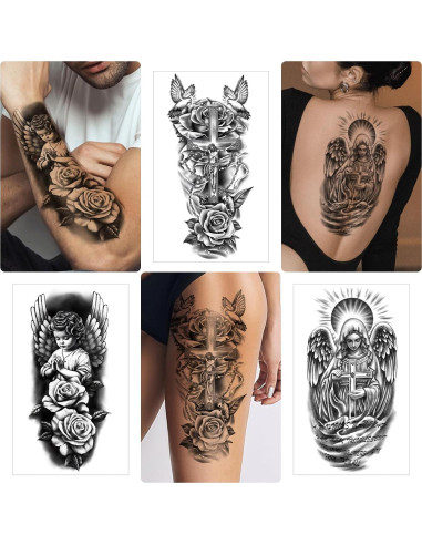 77 Tatuajes Temporales Cristianos Gabizafia - Religiosos Realistas