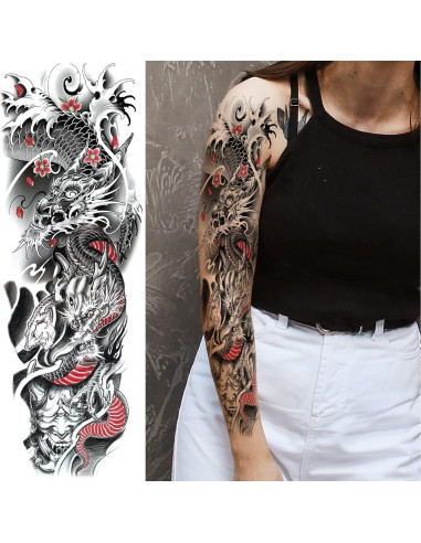 Tatuaje Temporal de Manga Completa Briyhose - Animales Coloridos