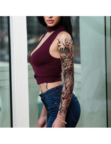 Tatuaje Temporal de Manga Completa Briyhose - Animales Coloridos