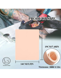 Piel de Práctica de Tatuaje 3MM Prgislew 10 Piezas 18.8x14.2cm 2
