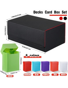 Caja de Cartas Yexiya 7 Piezas con Estuche de Cuero 2