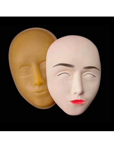 Cabeza de Práctica Tatuaje Facial Silicona 3 Pcs Healthcom