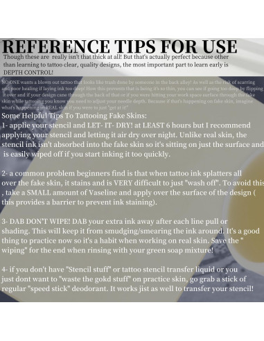 20 Piezas Piel Sintética para Tatuajes Doble Cara 1mm y 2mm