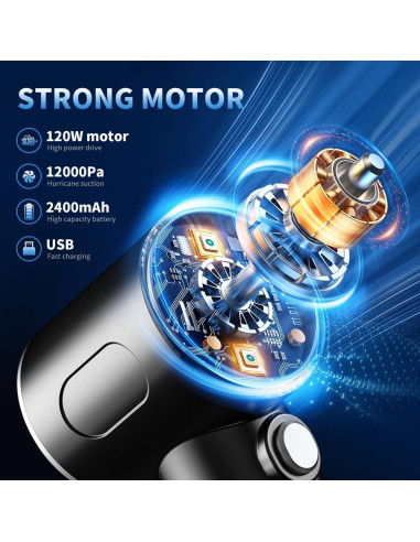 Aspiradora de Mano Inalámbrica Vcwtty 12000PA Mini Portátil