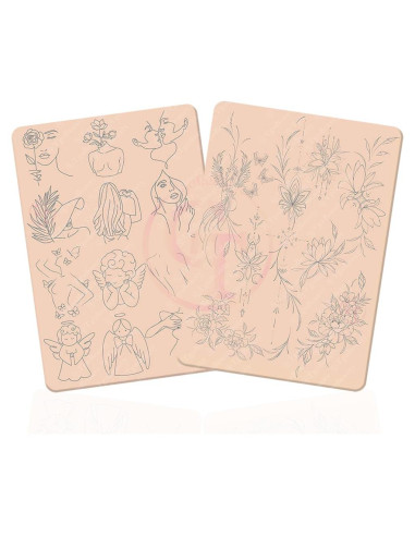 Piel de Práctica de Tatuaje Rosa TgoBeauty 1pc Silicona 1.5mm