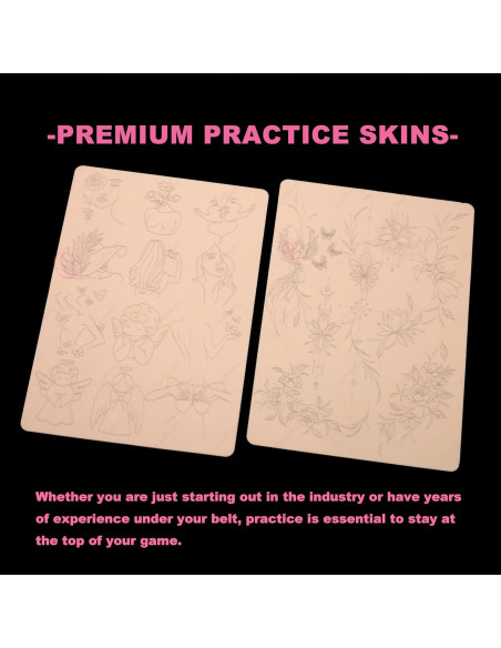 Piel de Práctica de Tatuaje Rosa TgoBeauty 1pc Silicona 1.5mm