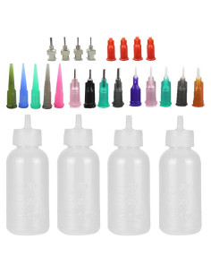 Kit de Botellas Aplicadoras de Henna Xmasir 4 Pcs 30 ml