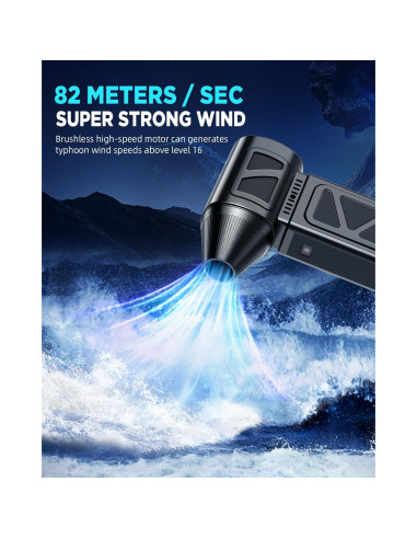 Soplador de Aire Comprimido Hingso 360000 RPM Inalámbrico