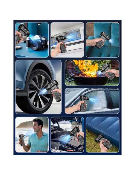 Soplador de Aire Comprimido Hingso 360000 RPM Inalámbrico