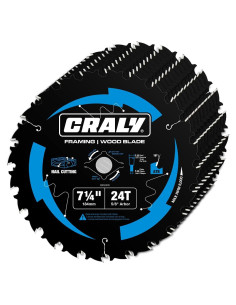 Hoja de Sierra Circular CRALY 18,42 cm 24 Dientes Carburo