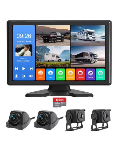 Sistema de Cámara de Respaldo 4 Canales Camotop 10.26" 1080P