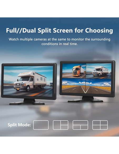 Sistema de Cámara de Respaldo 4 Canales Camotop 10.26" 1080P