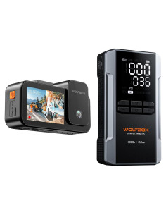 Cámara Dash 3 Canales 4K WOLFBOX X5 + Arrancador 3000A