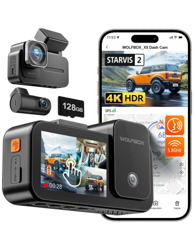 Cámara de Tablero WOLFBOX G850 PRO y X5 4K 3 Canales