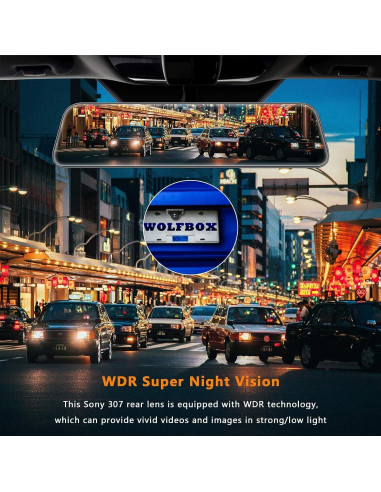Cámara Trasera WDR WOLFBOX G900 1080P Impermeable IP68
