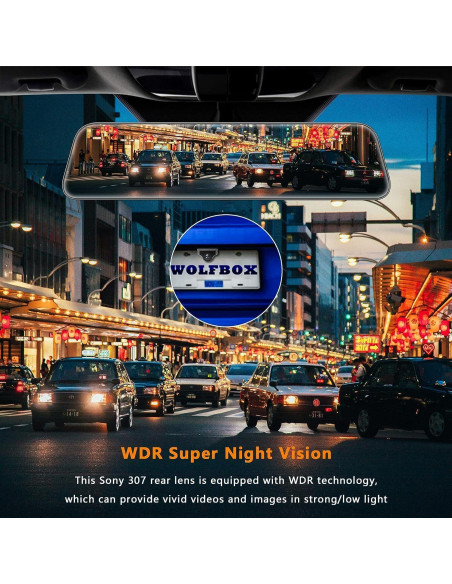 Cámara Trasera WDR WOLFBOX G900 1080P Impermeable IP68