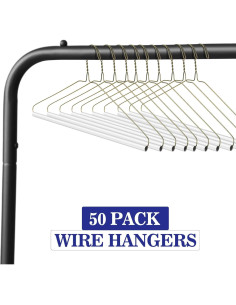 50 Perchas de Limpieza en Seco Yuntau Doradas 40.64 cm 2