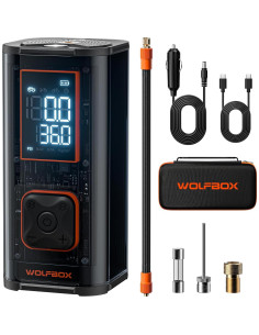 Compresor de Aire Portátil Wolfbox 12000mAh 150PSI Doble Cilindro 2